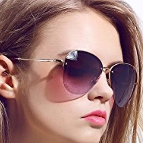 Diamond Candy Aviator oversized sunglasses UV400 - Picture 3 of 5